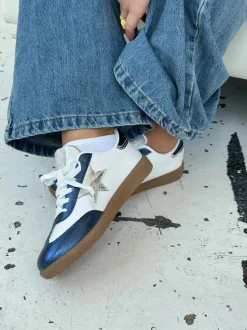 Design By Si Accra sneakers med stjerne - Hvid/navy