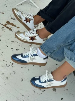 Design By Si Accra sneakers med stjerne - Hvid/navy