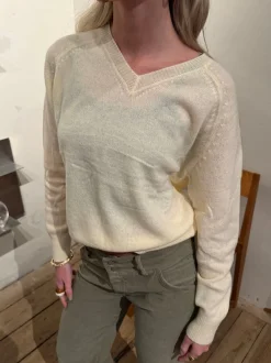 Design By Si Aiko sweater med v-udskæring - Gul Best