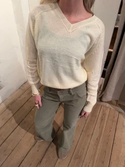 Design By Si Aiko sweater med v-udskæring - Gul Best