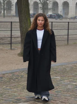 Design By Si Alva oversized frakke - Sort Best