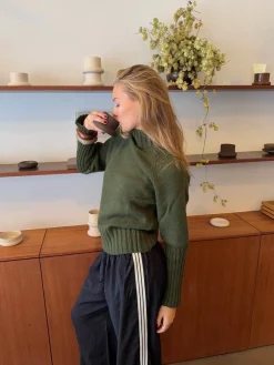 Design By Si Alyssa striktrøje med turtleneck - Grøn