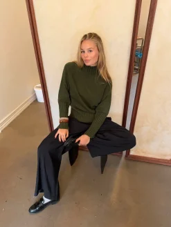 Design By Si Alyssa striktrøje med turtleneck - Grøn