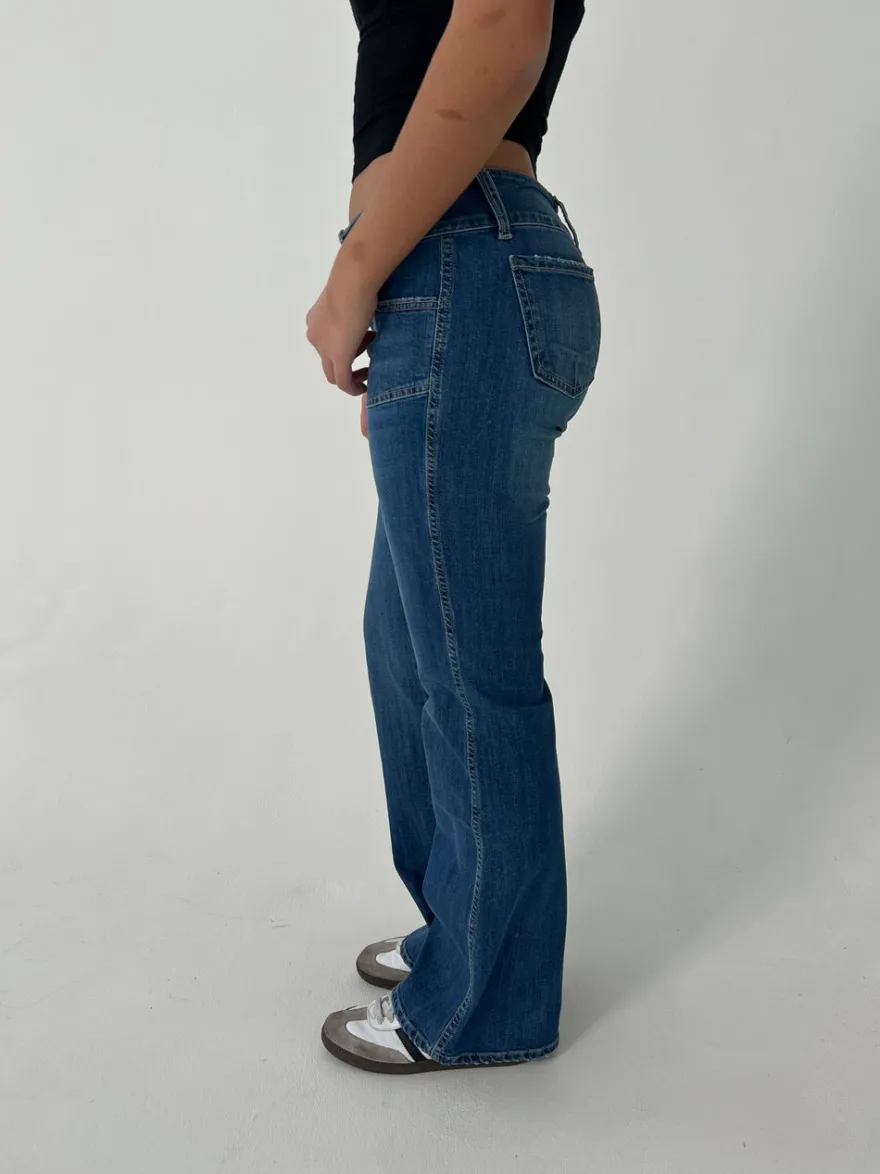 Design By Si Amani bootcut jeans - Blå denim