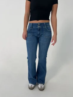 Design By Si Amani bootcut jeans - Blå denim