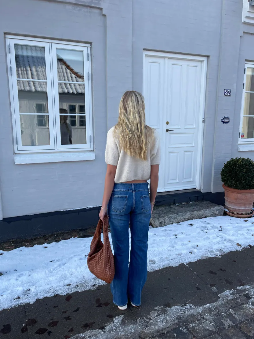 Design By Si Amani bootcut jeans - Blå denim