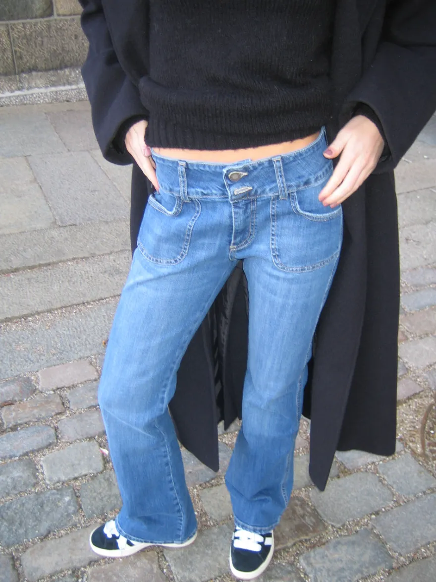 Design By Si Amani bootcut jeans - Blå denim