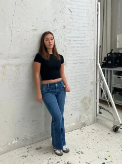 Design By Si Amani bootcut jeans - Blå denim