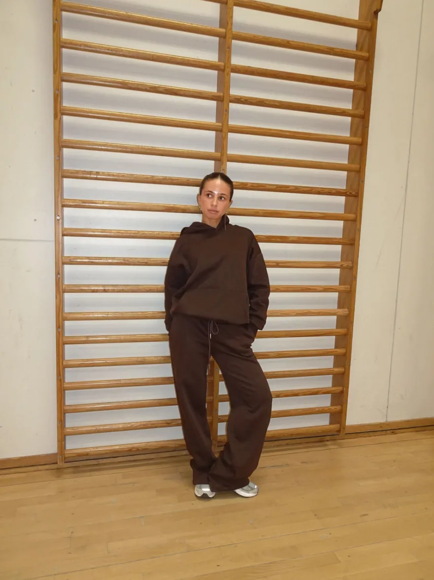 Design By Si Anelise hoodie - Brun Sale
