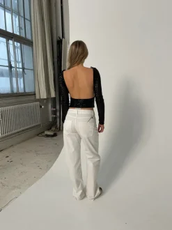 Design By Si Anemon oversized jeans - Hvid Online