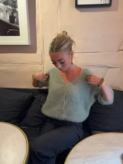Design By Si Annaly mohair cardigan - Sage grøn Sale