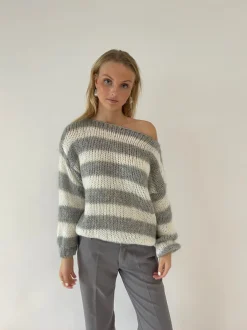 Design By Si Anna Olympia striktrøje - Grå Clearance