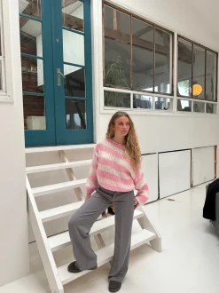 Design By Si Anna Olympia striktrøje - Lyserød Best