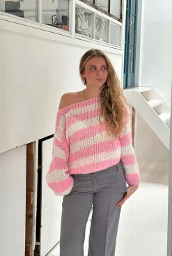 Design By Si Anna Olympia striktrøje - Lyserød Best