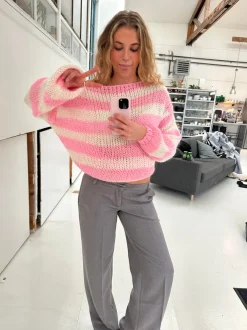 Design By Si Anna Olympia striktrøje - Lyserød Best