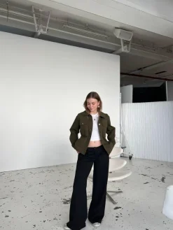 Design By Si Anna Olympia wide leg suit pants - Sort