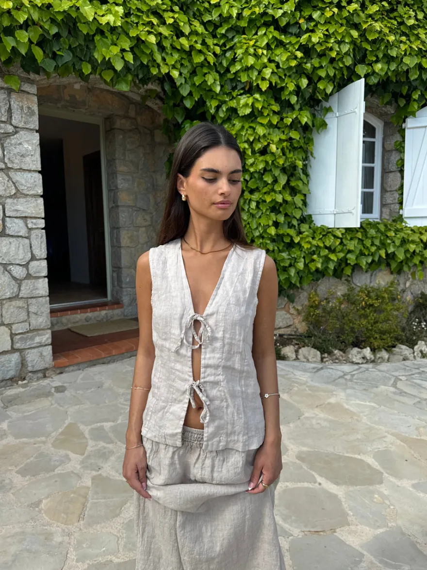 Design By Si Anouska hørtop - Beige Sale