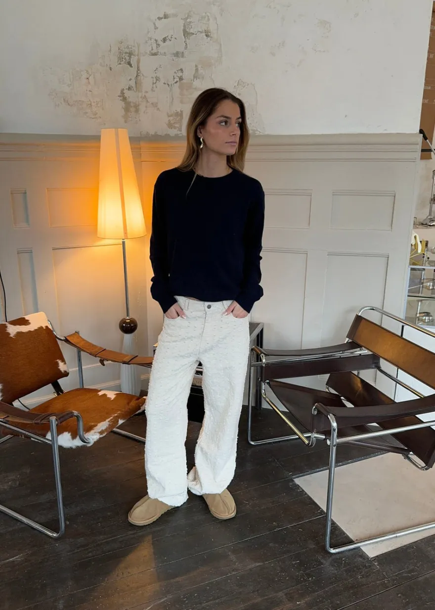 Design By Si Ariana bukser med mønster - Off white New