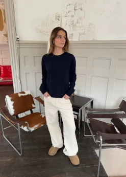 Design By Si Ariana bukser med mønster - Off white New