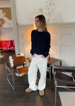 Design By Si Ariana bukser med mønster - Off white New