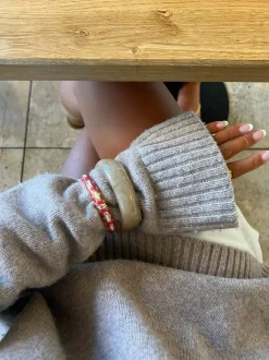 Design By Si Arna armbånd med mønster - Lyserød/guld Outlet
