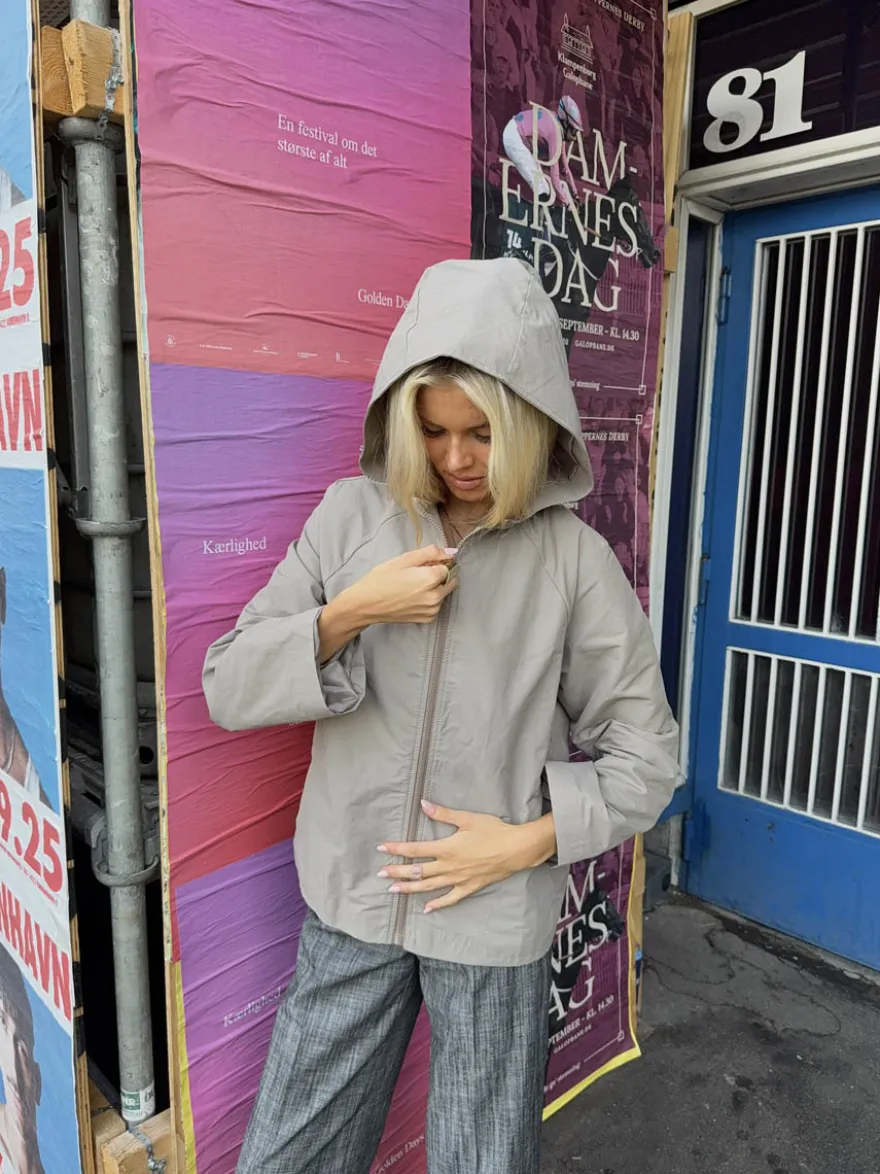 Design By Si Ashley windbreaker jakke - Beige New