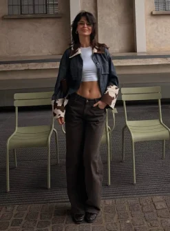 Design By Si Audrey jeans - Mørkebrun Clearance
