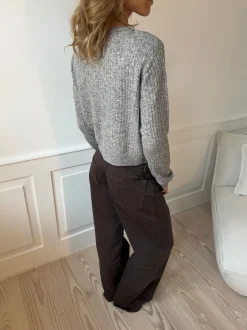 Design By Si Audrey jeans - Mørkebrun Clearance