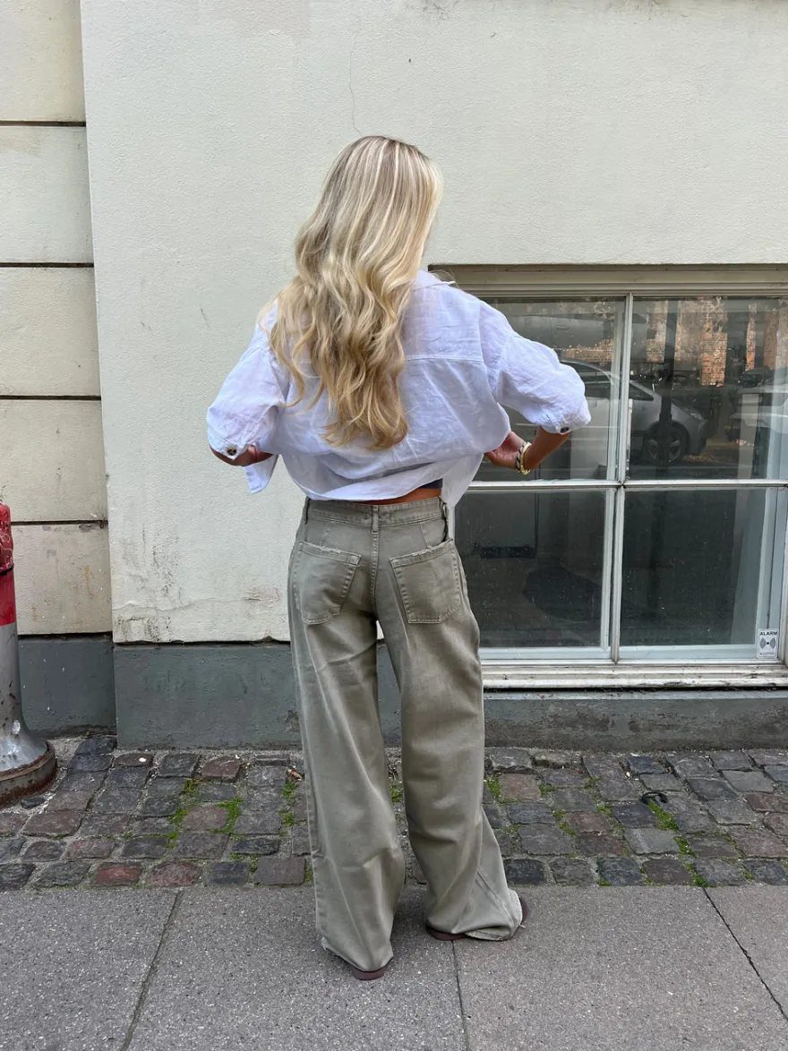 Design By Si Audrey jeans - Sage grøn Hot