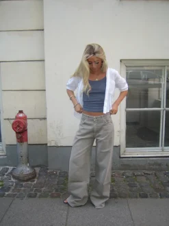 Design By Si Audrey jeans - Sage grøn Hot