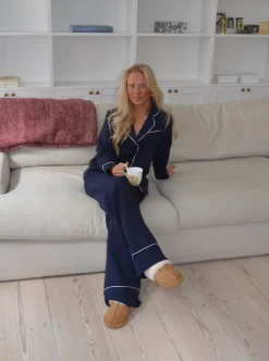 Design By Si Aurelia pyjamasskjorte - Navy Best
