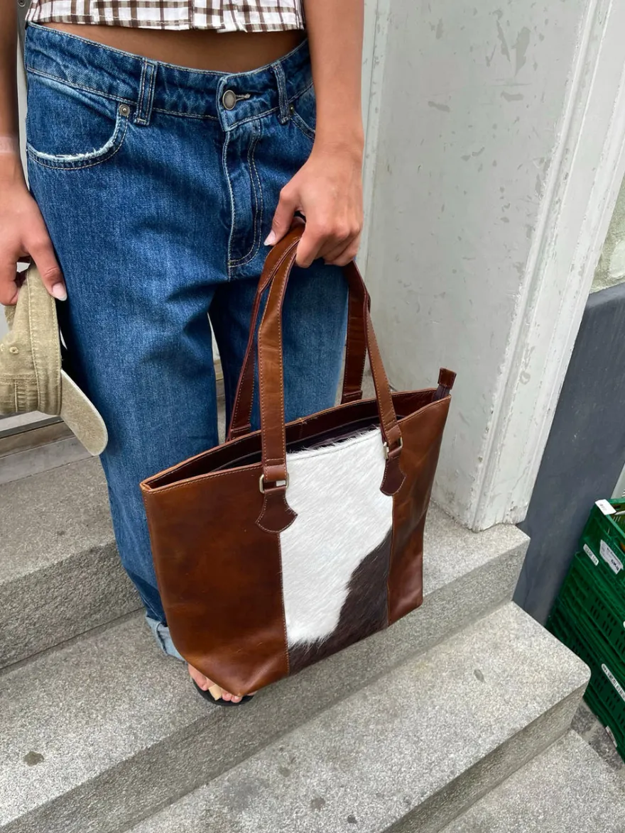Design By Si Aurum taske i ko - Brun Online
