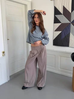 Design By Si Belliano suitbukser - Taupe Online