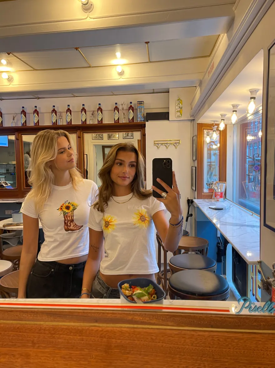 Design By Si Be my sunflower baby tee - Hvid Clearance