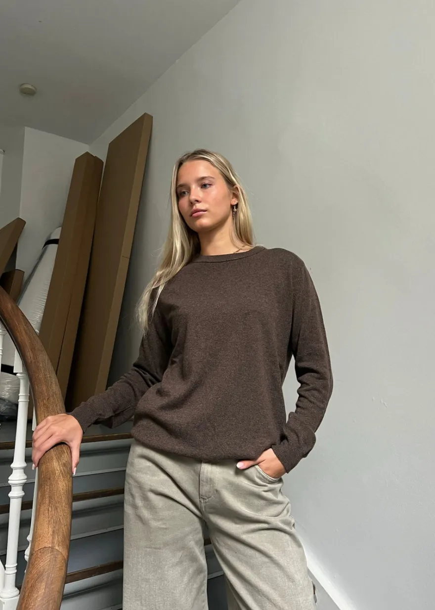 Design By Si Benta striktrøje - Brun Best