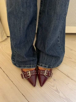 Design By Si Bobla mules med spænde - Bordeaux Hot