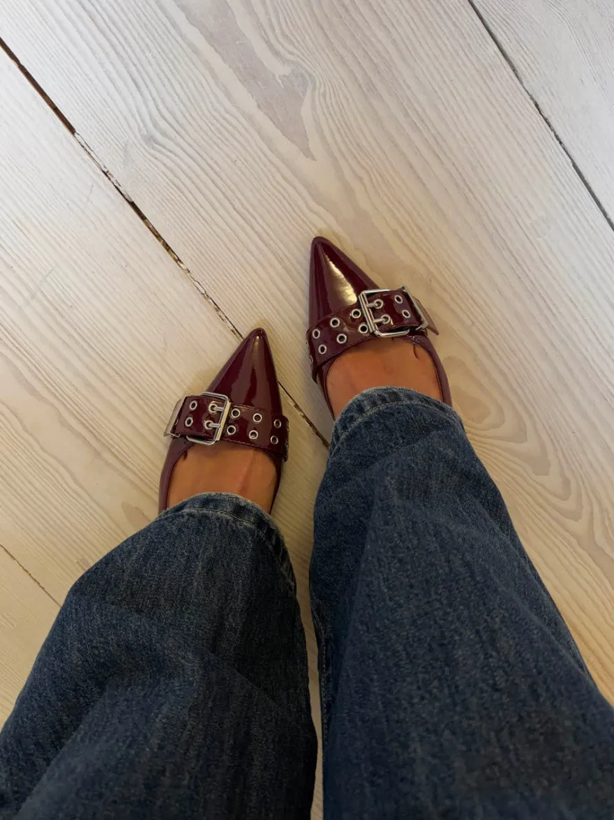 Design By Si Bobla mules med spænde - Bordeaux Hot