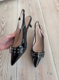 Design By Si Bobla mules med spænde - Sort