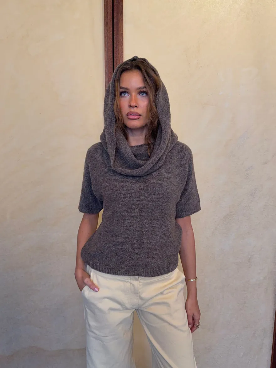 Design By Si Bolivia multi striktrøje - Taupe Sale