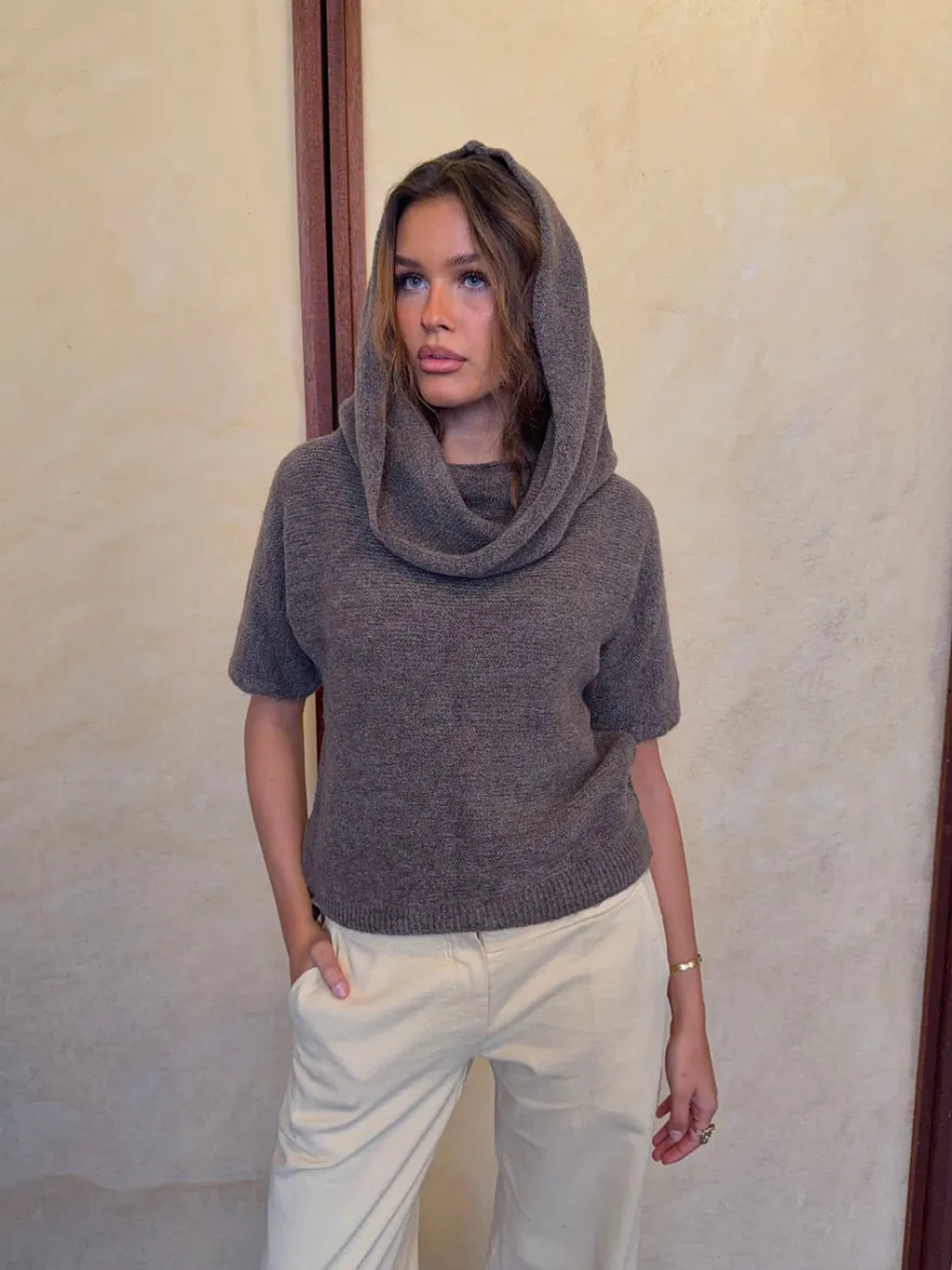 Design By Si Bolivia multi striktrøje - Taupe Sale