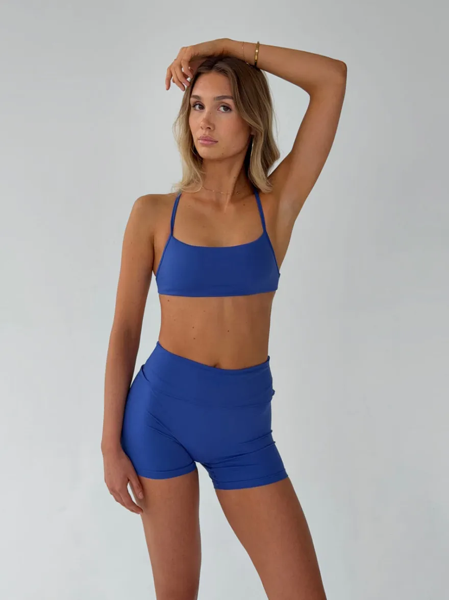 Design By Si Bonded open back top - Royal blue Discount