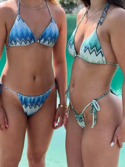 Design By Si Breezy glitter bikini - Blå Discount