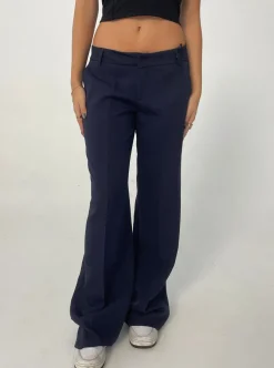 Design By Si Britney lavtaljede suit bukser - navy Hot