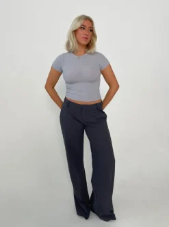 Design By Si Britney lavtaljede suit bukser - grå Hot