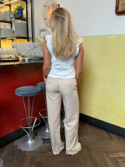 Design By Si Britney lavtaljede suit bukser - Beige Outlet