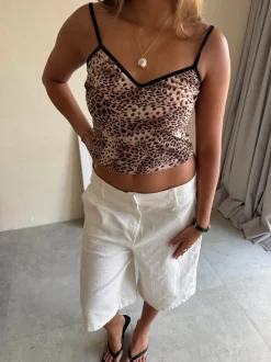 Design By Si Capri top - Leopard New
