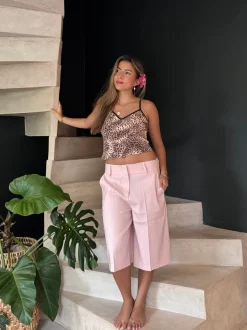 Design By Si Capri top - Leopard New