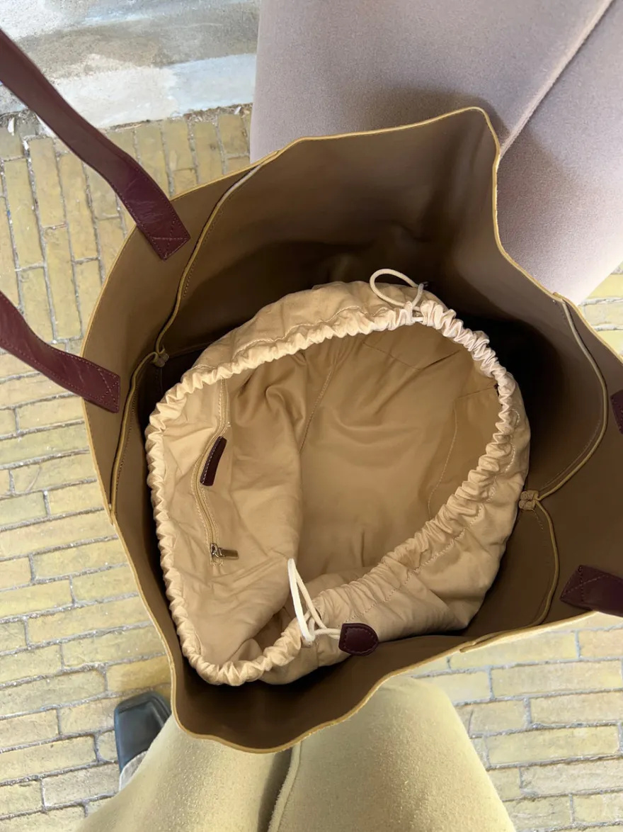 Design By Si Caracas skuldertaske - Beige/brun Outlet