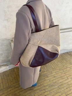 Design By Si Caracas skuldertaske - Beige/brun Outlet