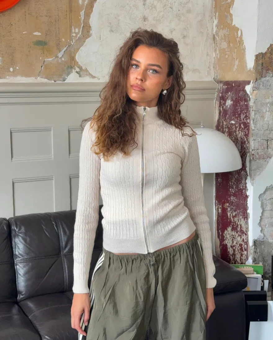 Design By Si Carly kabelstrik med lynlås - Off white Outlet